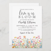 Invitation Love Is In Bloom Wildflowers Bridal Shower (Devant / Derrière)