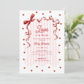 Invitation Love Is In The Air Bow Valentine's Bridal Shower (Debout devant)