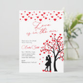 Invitation Love is in the air bridal shower (Debout devant)