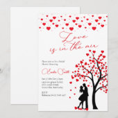 Invitation Love is in the air bridal shower (Devant / Derrière)