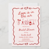 Invitation Love Is In The Air Bridal Shower (Devant)