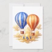 Invitation Love Is in the Air Hot Air Balloon Travel Mariage (Dos)