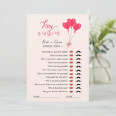 Invitation Love is in the Air Jeu de douche Guess Who  (Debout devant)