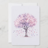 Invitation Love is in the air Lavender Hearts Tree Wedding (Dos)