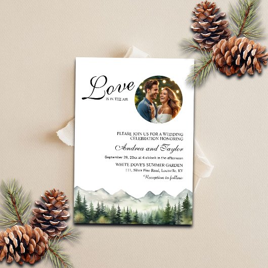 Invitation Love is in the air Photo Wedding