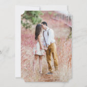 Invitation Love is in the Air Rose Gold Script Couples Photo (Dos)