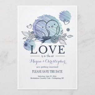 Invitation Love Is In The Air Save the Date Annonce