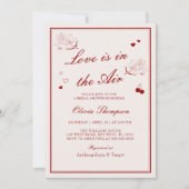 Invitation Love is in the Air Valentine Bridal Shower (Devant)