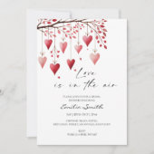 Invitation  Love is in the air valentine's bridal shower   (Devant)