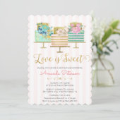 Invitation Love is Sweet Baby Shower Invite (Debout devant)