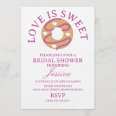 Invitation Love is sweet donut with hearts Bridal Shower (Devant)