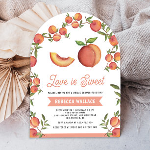 Invitation Love is Sweet Peach Fruit Arch Fête de Mariage