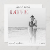 Invitation *~* LOVE Japanese Silk + RSVP - QR AR27 Mariage (Devant / Derrière)