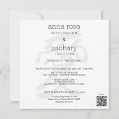 Invitation *~* LOVE Japanese Silk + RSVP - QR AR27 Mariage (Dos)