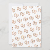 Invitation Love Kawaii Baby shower de feu de camp (Dos)