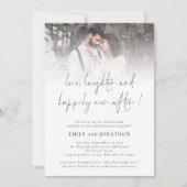 Invitation Love Laughter Happy Ever Après QR Photo Mariage (Devant)