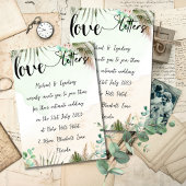 Invitation Love Lettres manuscrites Boho Mariage à thème