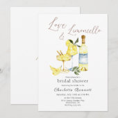 Invitation Love Limoncello Cocktail Fête des mariées (Devant / Derrière)