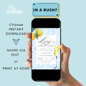 Invitation Love & Limoncello Italien Cocktail Fête des mariée