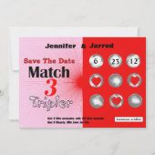 Invitation Love Lotto Scratch Off Enregistrer la date Annonce (Devant)