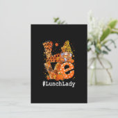 Invitation Love Lunch Lady Thanksgiving Leopard Gnome Pie Wom (Debout devant)