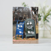 Invitation love mailboxes : je vous coeur (Debout devant)