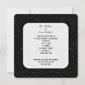 Invitation Love Mariage Sparklers sur Noir (Dos)