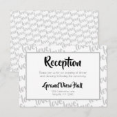 Invitation Love Modern Script Typographie Réception (Devant / Derrière)