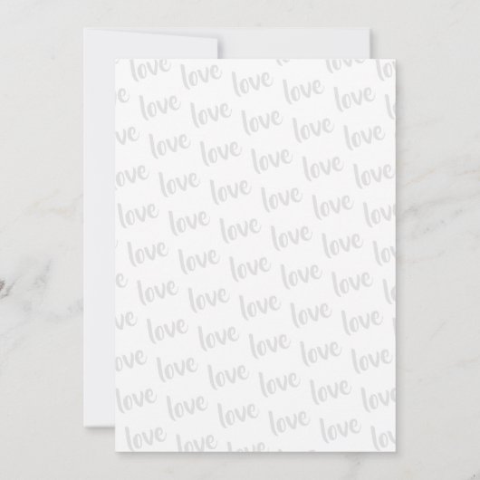 Invitation Love Modern Script Typography Mariage (Dos)