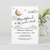 Invitation Love Moon et Parties scintillant arrière Star Clou (Debout devant)