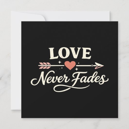 Invitation Love Never Fades Right Pointing Matching Couple (Devant)