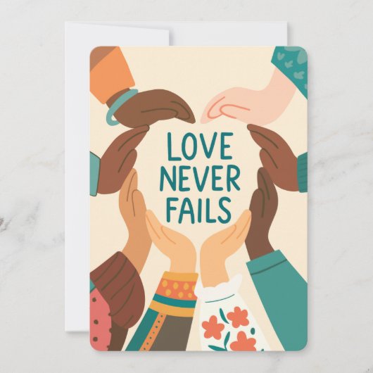 Invitation Love Never Fails (Devant)
