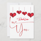 Invitation Love Notes : Personnalisé Valentine's Day (Devant)