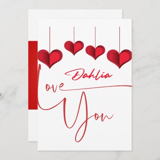 Invitation Love Notes : Personnalisé Valentine's Day (Devant / Derrière)