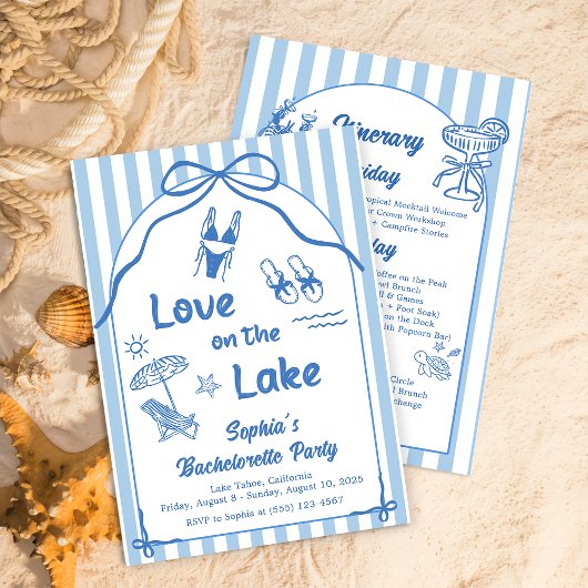 Invitation Love On The Lake Bachelorette Party 