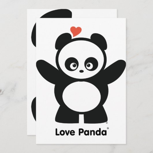 Invitation Love Panda® (Devant / Derrière)