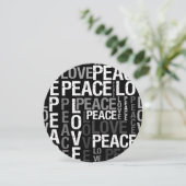 Invitation Love Peace Typography Sweet sixteen (Debout devant)