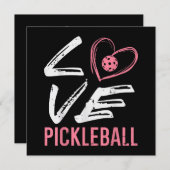 Invitation Love Pickleball Coeur Pickle Ball Femmes Filles En (Devant / Derrière)