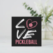 Invitation Love Pickleball Coeur Pickle Ball Femmes Filles En (Debout devant)