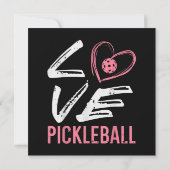 Invitation Love Pickleball Coeur Pickle Ball Femmes Filles En (Dos)
