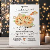 Invitation Love & Pizza Couples Douche