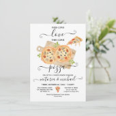 Invitation Love & Pizza Couples Douche (Debout devant)