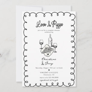 Invitation Love & Pizza   Mariage Fantaisiste pour Couples