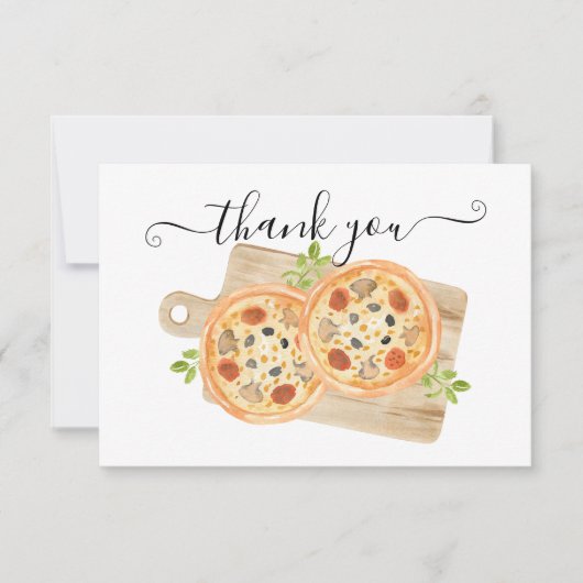 Invitation Love & Pizza Thank You Note (Devant)