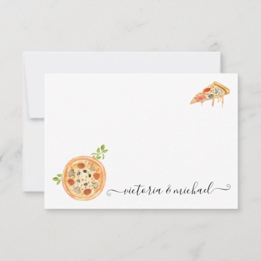 Invitation Love & Pizza Thank You Note (Dos)