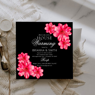 Invitation Love Rosy Flowers Moderne Ménage