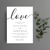 Invitation Love Script Mariage moderne