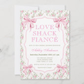 Invitation Love Shack Fiance Pink Bow Fête des mariées (Devant)