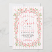 Invitation Love Shack Fiance Pink Bow Floral Bridal Shower (Devant)