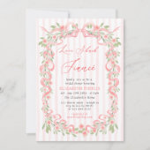 Invitation Love Shack Fiance Pink Bow Floral Bridal Shower (Devant)